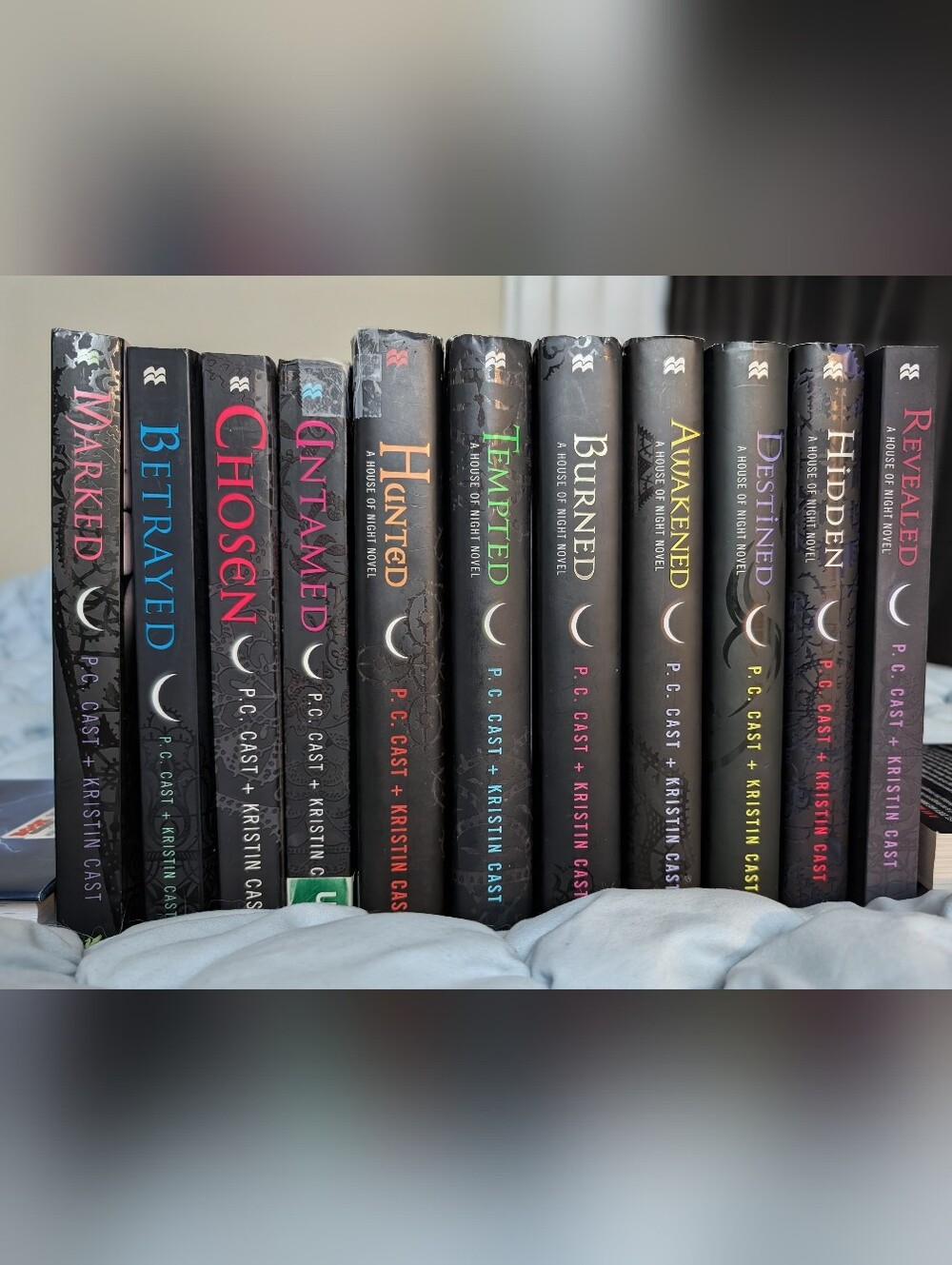 House of Night Hardcover Book Set - Black Spines with Colored Titles